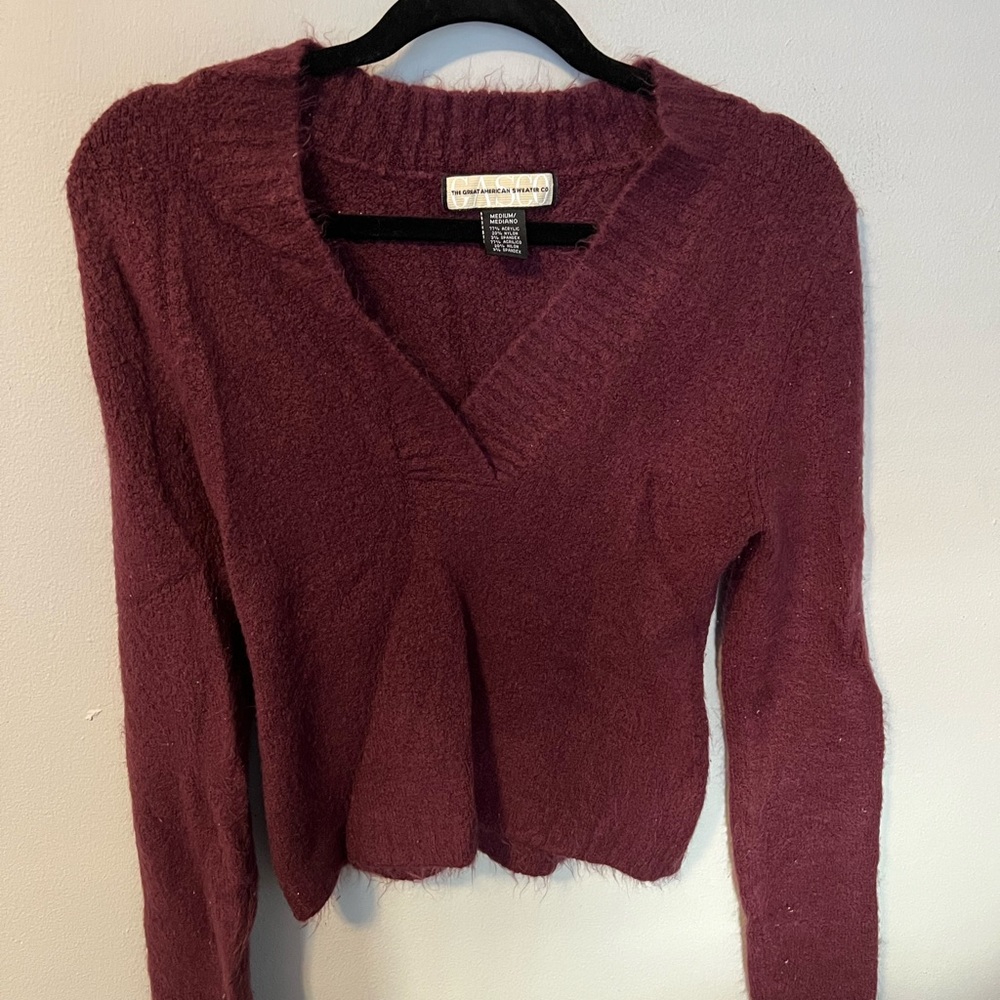 Juniors dark purple (plum) sweater medium